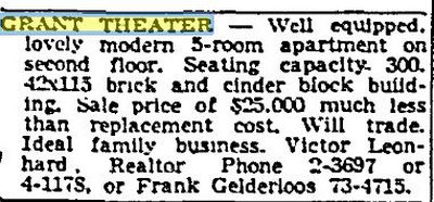 Grant Theater - November 1959 Sale (newer photo)